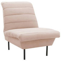 SESSEL in Flachgewebe Creme  - Creme/Schwarz, Design, Textil/Metall (72/92/103cm) - LOOKS by W.Joop