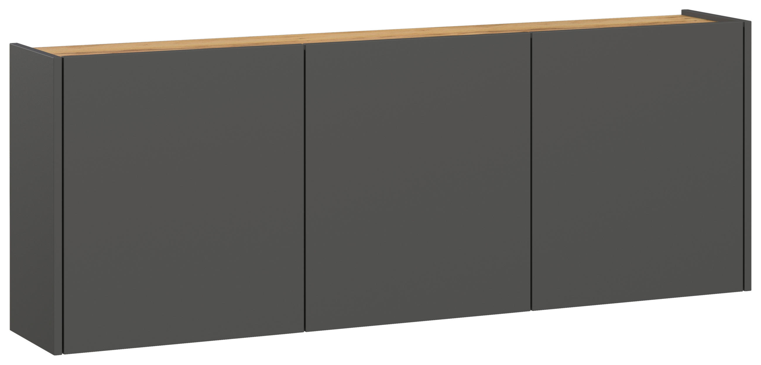 HÄNGESCHUHSCHRANK Graphitfarben, Eichefarben  - Eichefarben/Graphitfarben, Design, Holzwerkstoff (138/52/25cm)