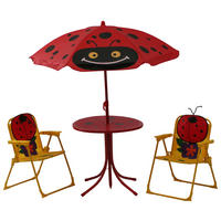 KINDER-GARTENSET Metall, Textil  - Rot, MODERN, Textil/Metall - Siena Garden