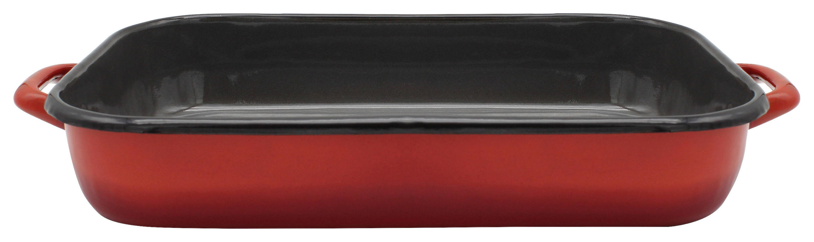 PFANNE Emaille - Rot/Schwarz, Basics, Metall (25/7/36cm)