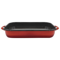 PFANNE Emaille  - Rot/Schwarz, Basics, Metall (25/7/36cm)