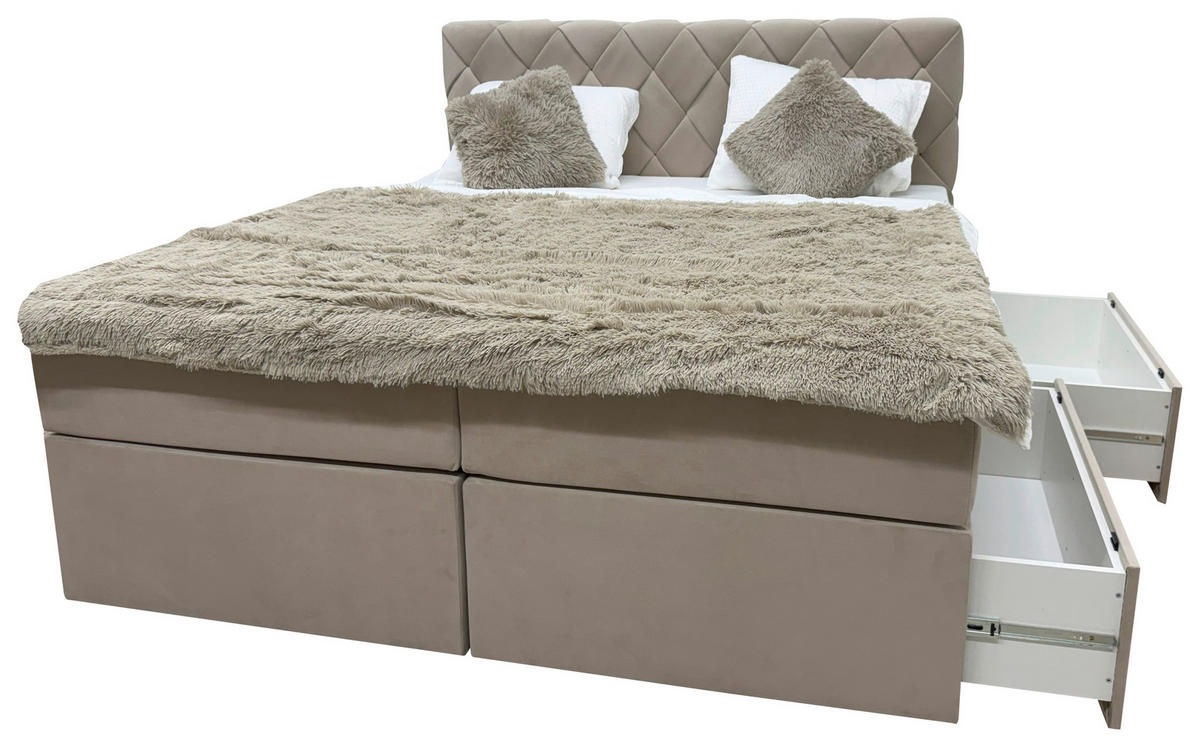 AMERICKÁ POSTEL, 160/200 cm, béžová - béžová, Moderní, textil (160/200cm) - Livetastic