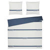 WENDEBETTWÄSCHE Logo Stripes Makosatin 200/200 cm  - Blau, KONVENTIONELL, Textil (200/200cm) - Joop!