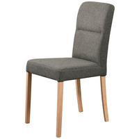 STUHL - Eichefarben/Anthrazit, KONVENTIONELL, Holz/Textil (43/91/58cm)