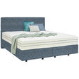 BOXSPRINGBETT 200/200 cm  in Blau  - Blau/Schwarz, Design, Kunststoff/Textil (200/200cm) - Esposa