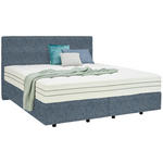 BOXSPRINGBETT 180/200 cm  in Blau  - Blau/Schwarz, Design, Kunststoff/Textil (180/200cm) - Esposa