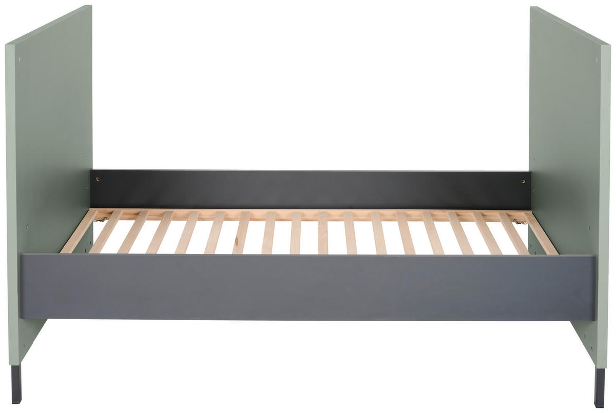 KREVETAC  MIA  - zelena/antracit, Osnovno, drvo/pločasti materijal (70/140cm) - Jimmylee