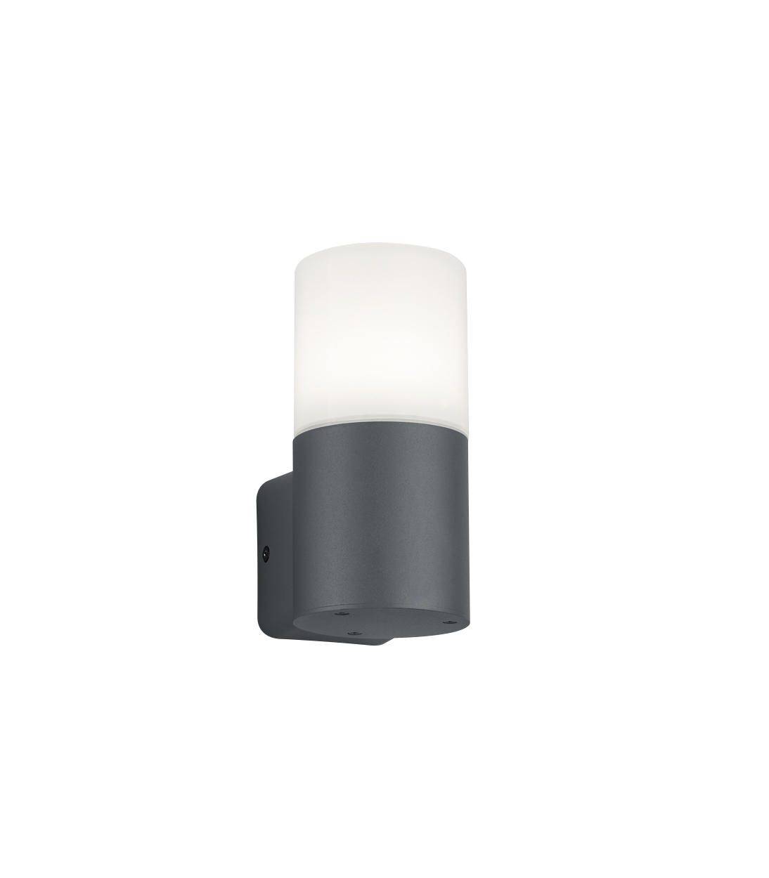 AUßENWANDLEUCHTE HOOSIC 8,5/17,5 cm   - Anthrazit/Weiß, Basics, Kunststoff/Metall (8,5/17,5cm) - Trio Leuchten
