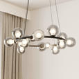 LED-HÄNGELEUCHTE Regulus 79,5/150 cm   - Schwarzbraun, Design, Glas/Metall (79,5/150cm) - Dieter Knoll