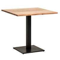 BISZTRÓ ASZTAL fa, fém   - akáciaszínű/fekete, Modern, fa/fém (80/76/80cm) - P & B