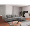 ECKSOFA in Flachgewebe Hellgrau  - Hellgrau/Schwarz, Konventionell, Textil/Metall (279/185cm) - Sit & More