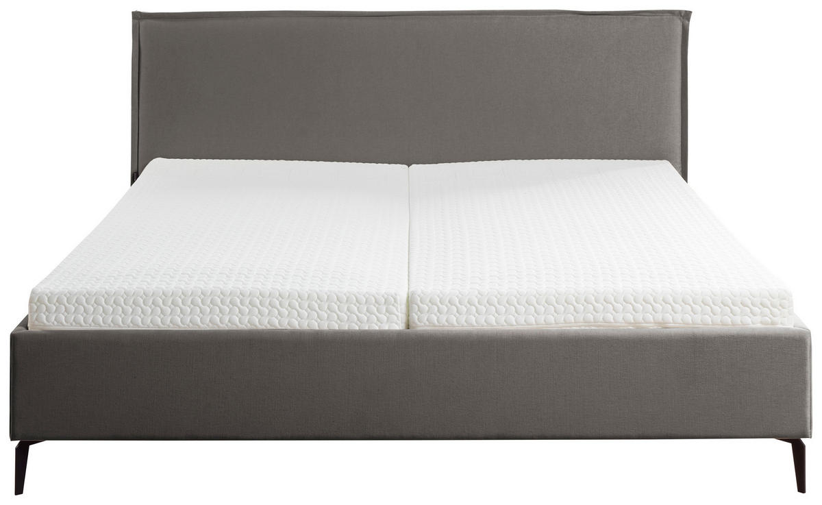 POLSTERBETT ELOS gepolstertes Kopfteil 140/200 cm  in Grau  - Anthrazit/Grau, Design, Textil (140/200cm) - Musterring