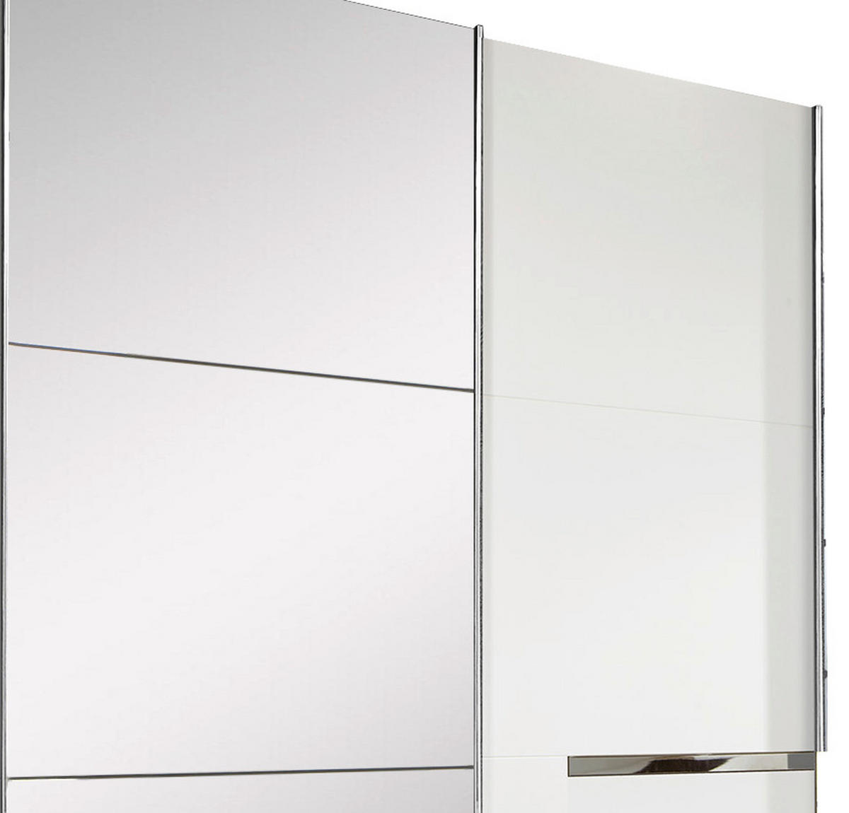 SKŘÍŇ S POSOUVACÍMI DVEŘMI, bílá, barvy stříbra, 300/216/65 cm - bílá/barvy stříbra, Moderní, kov/kompozitní dřevo (300/216/65cm) - MID.YOU