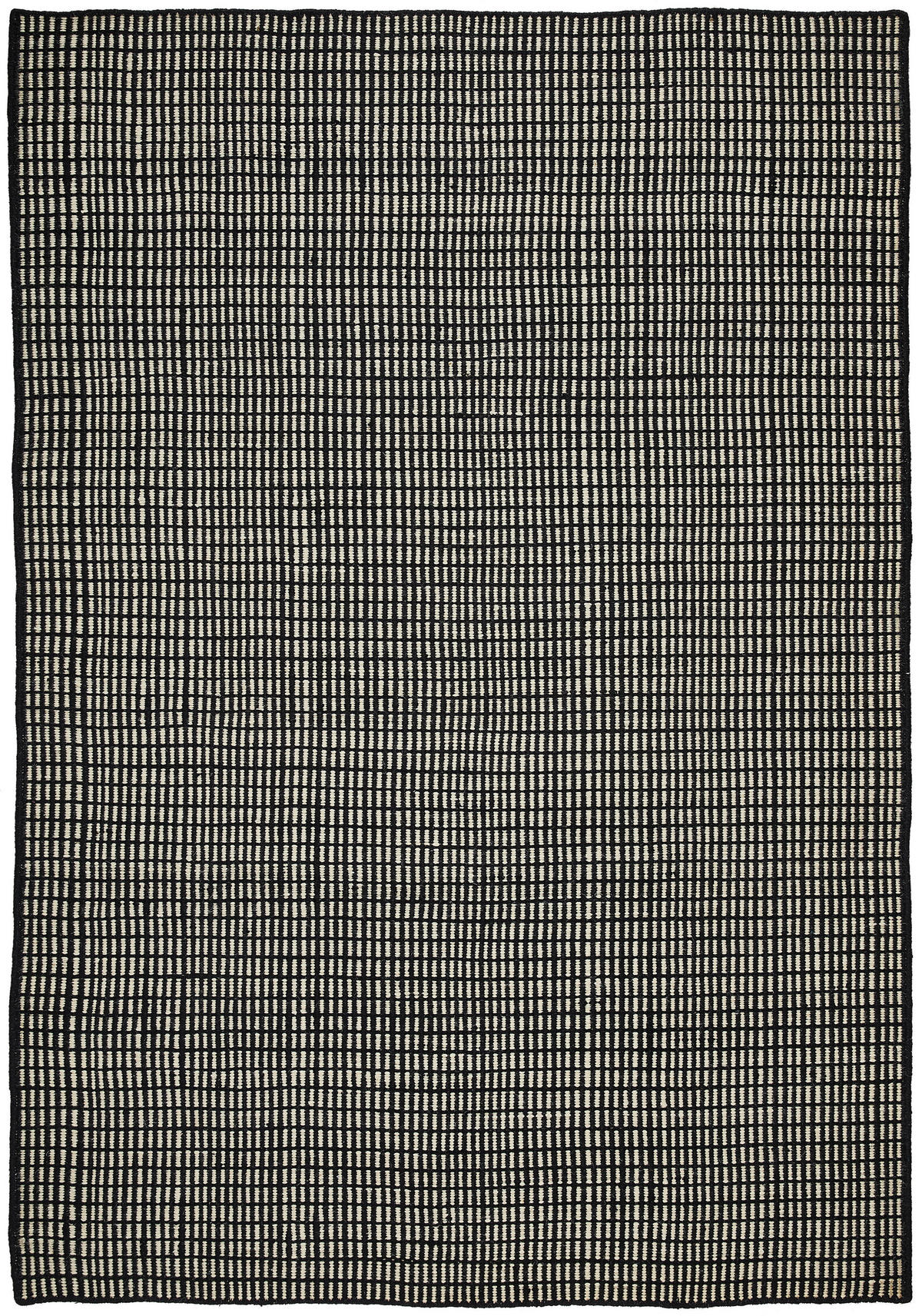HANDWEBTEPPICH 140/200 cm Schwarz, Weiß  - Schwarz/Weiß, Design, Textil (140/200cm) - Novel
