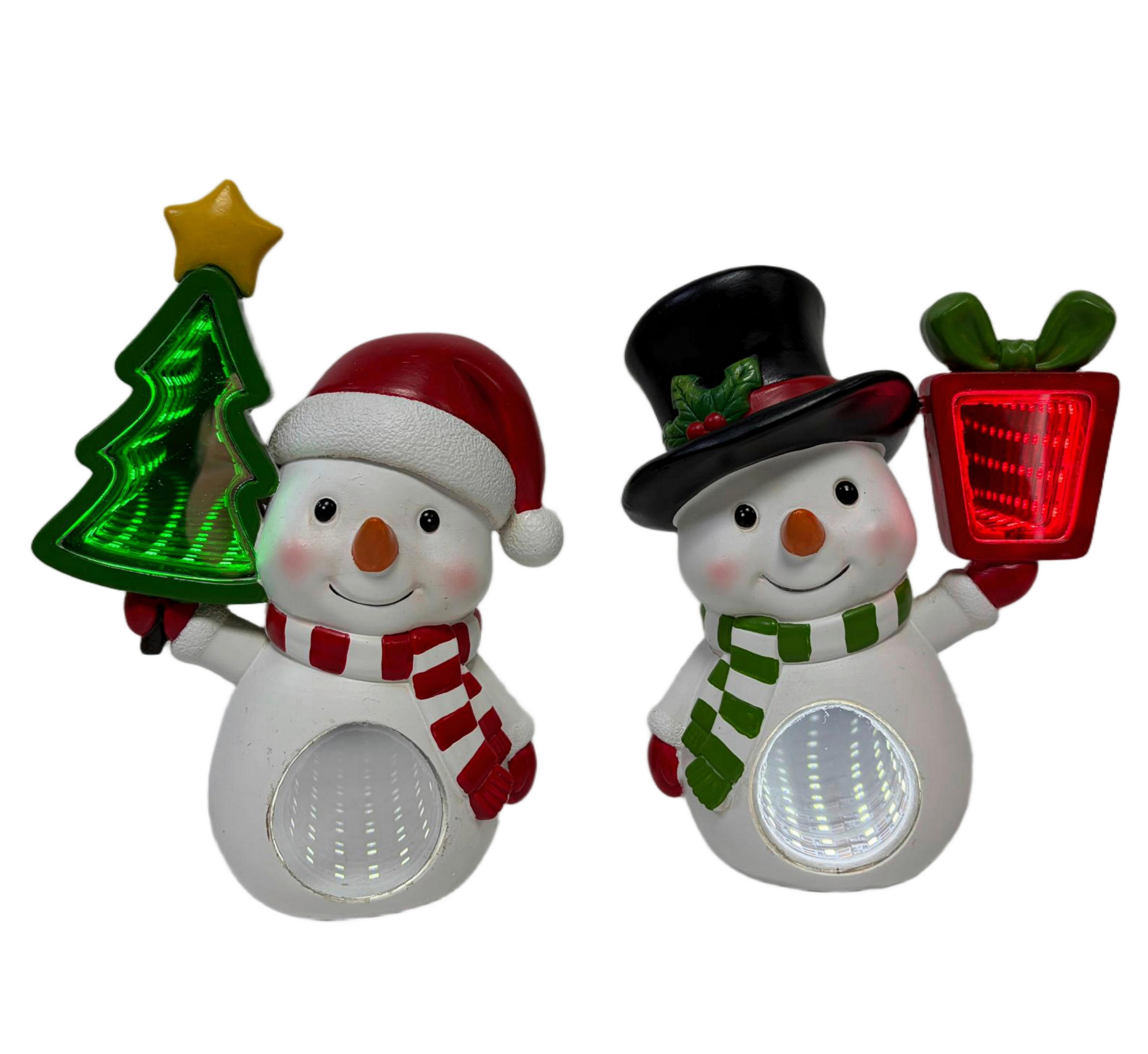 SNÖGUBBE  - vit/röd, Trend, plast (16,5/22,5/8,5cm) - X-Mas
