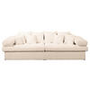 BIGSOFA Naomi Teddystoff Creme  - Creme/Schwarz, Design, Kunststoff/Textil (284/94/148cm) - Livetastic