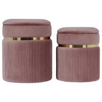 PALLSET i guldfärgad, gammelrosa  - guldfärgad/gammelrosa, Klassisk, metall/textil (31,5/36/38/44/31,5/36cm) - Kayoom