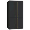 FRENCH-DOOR FQ60CA06  - Anthrazit/Messingfarben, Basics, Metall (91,3/187,5/68,8cm) - SMEG