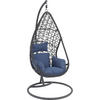 HÄNGESESSEL 122/200/104 cm  - Blau/Grau, Design, Kunststoff/Textil (122/200/104cm) - Ambia Garden