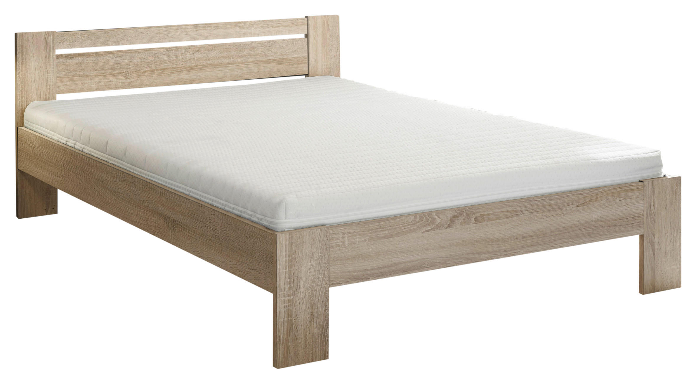 BETT in Sonoma Eiche  - Sonoma Eiche, KONVENTIONELL, Holzwerkstoff (140/200cm) - Carryhome