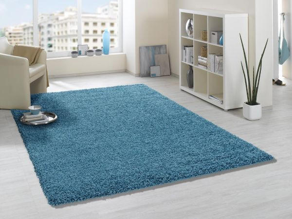 HOCHFLORTEPPICH 200/200 cm Petrol  - Petrol, Basics, Textil (200/200cm) - Novel