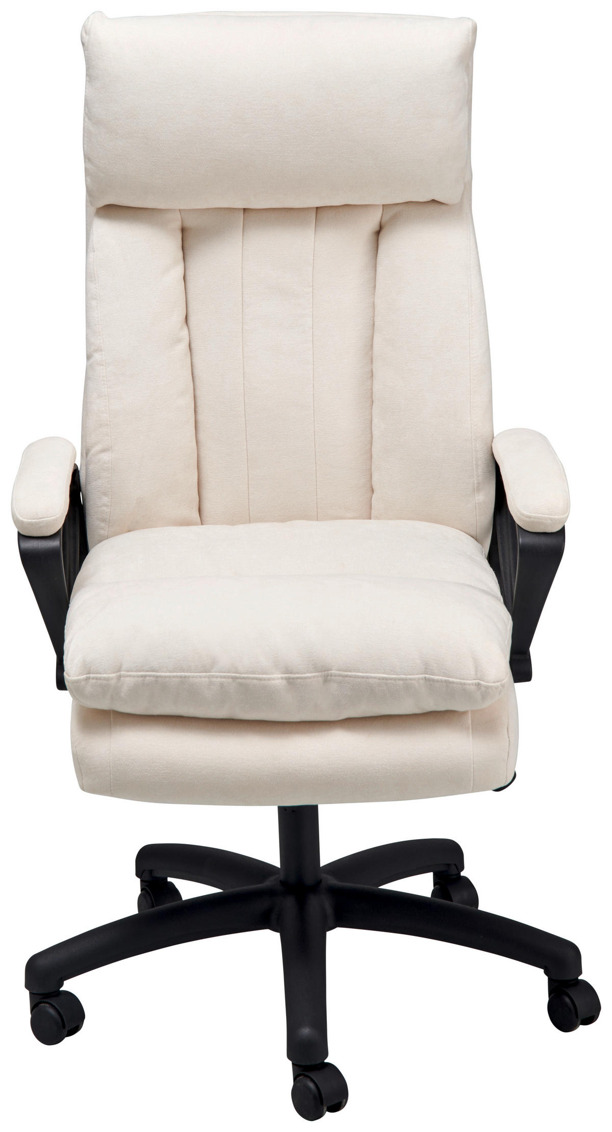 CHEFSESSEL  in Chenille Beige  - Beige/Schwarz, Lifestyle, Holz/Kunststoff (66/114-122/71cm) - MID.YOU