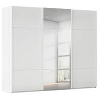 SCHWEBETÜRENSCHRANK 242/223/68 cm,  in Weiß, 3 Tür(en)  - Weiß, KONVENTIONELL, Glas/Holzwerkstoff (242/223/68cm) - Novel