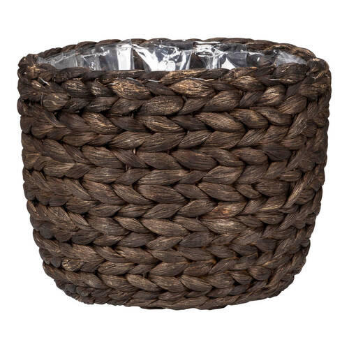 KVETNÍK prírodné materiály, 18/18/16 cm - hnedá, Natur, prírodné materiály (18/18/16cm)