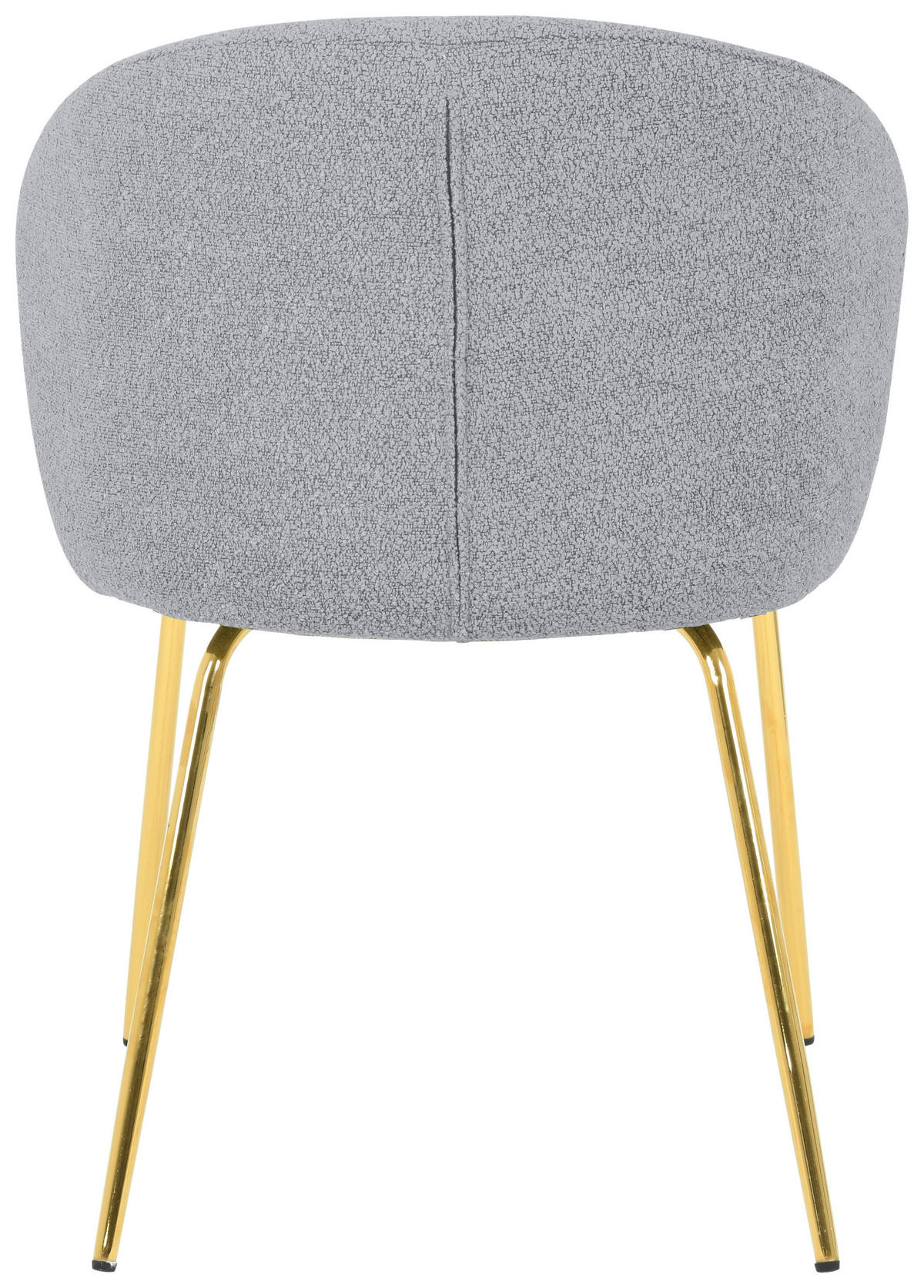 STUHL  in Eisen Bouclé  - Goldfarben/Grau, Design, Textil/Metall (57/79/59cm) - Xora