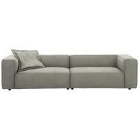 VIERSITZER-SOFA in Chenille Greige  - Greige/Schwarz, Design, Kunststoff/Textil (300/66/104cm) - W.Schillig