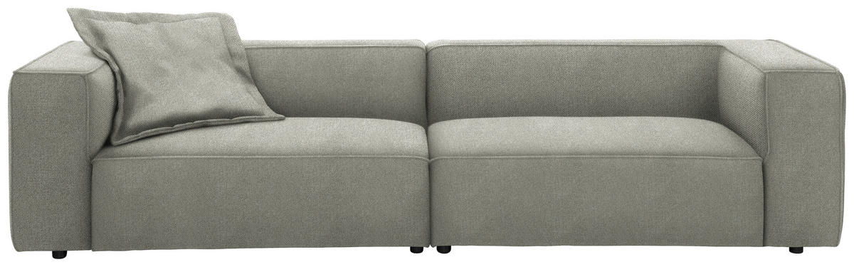 VIERSITZER-SOFA in Chenille Greige  - Greige/Schwarz, Design, Kunststoff/Textil (300/66/104cm) - W.Schillig