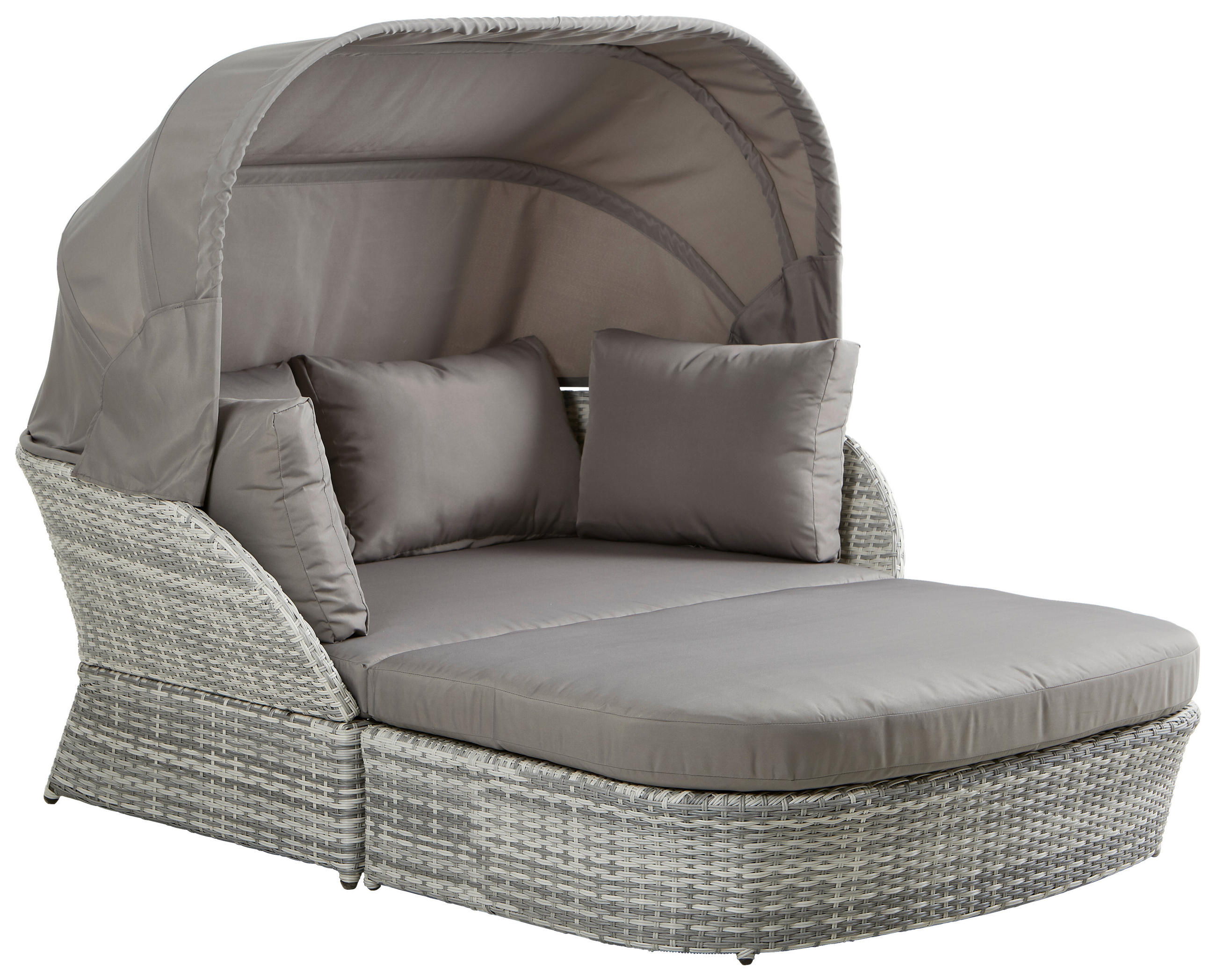 GARTENMUSCHEL 154/137/192 cm Aluminium  - Grau, MODERN, Kunststoff/Textil (154/137/192cm) - Ambia Garden
