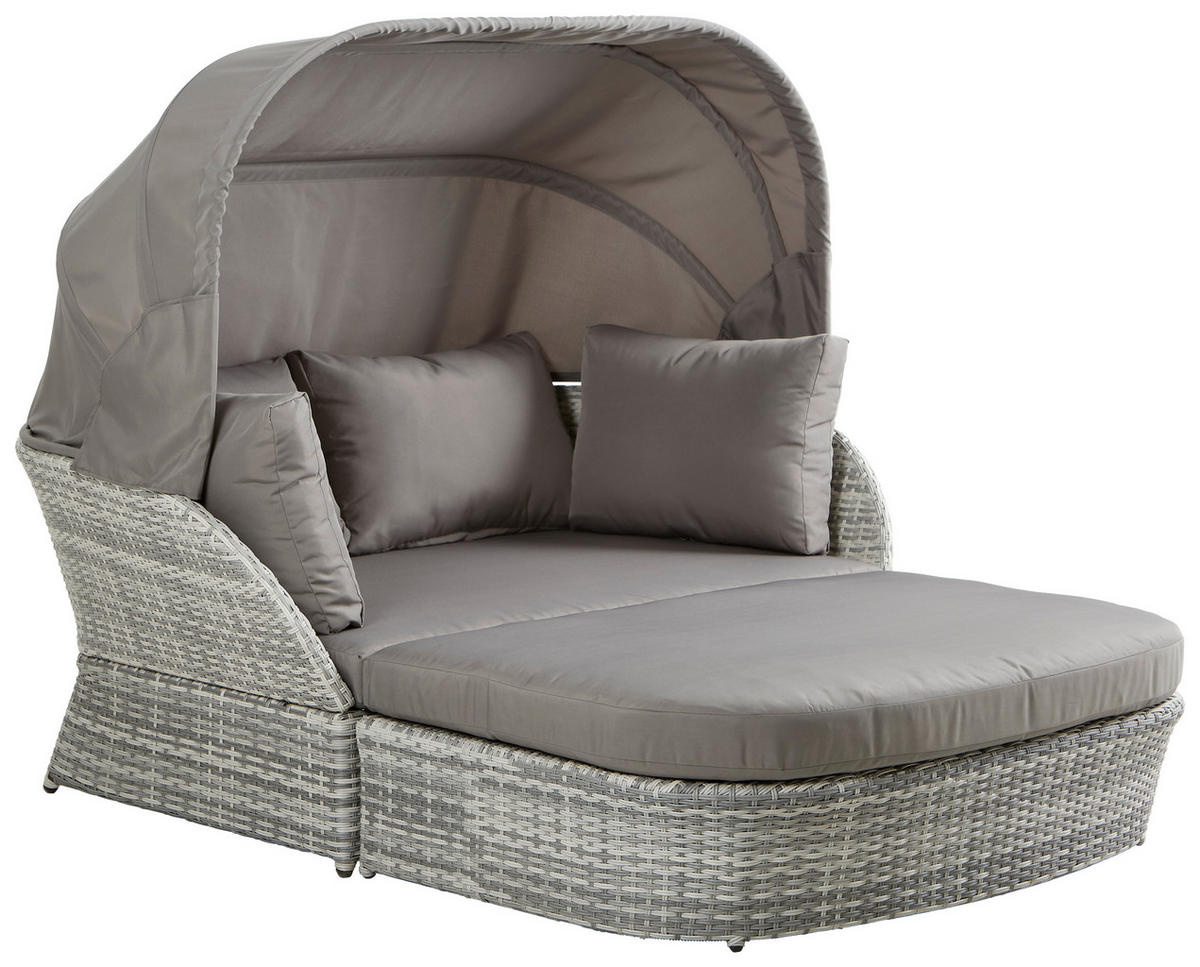 GARTENMUSCHEL 154/137/192 cm Aluminium  - Grau, MODERN, Kunststoff/Textil (154/137/192cm) - Ambia Garden