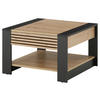 COUCHTISCH Holzwerkstoff 70/70/42 cm  - Schwarz/Eiche Artisan, Design, Holzwerkstoff (70/70/42cm) - Livetastic