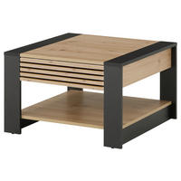COUCHTISCH quadratisch Schwarz, Eiche Artisan  - Schwarz/Eiche Artisan, Design, Holzwerkstoff (70/42/70cm) - Livetastic