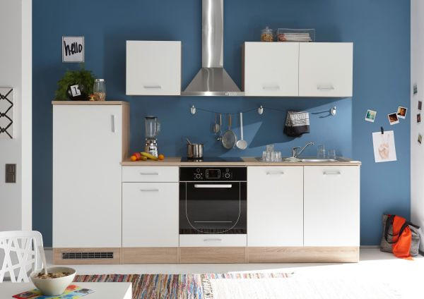 KUHINJSKI BLOK BEZ UREĐAJA  bela, sonoma hrast  - sonoma hrast/bela, Moderno, pločasti materijal (270/195/60cm) - Xora