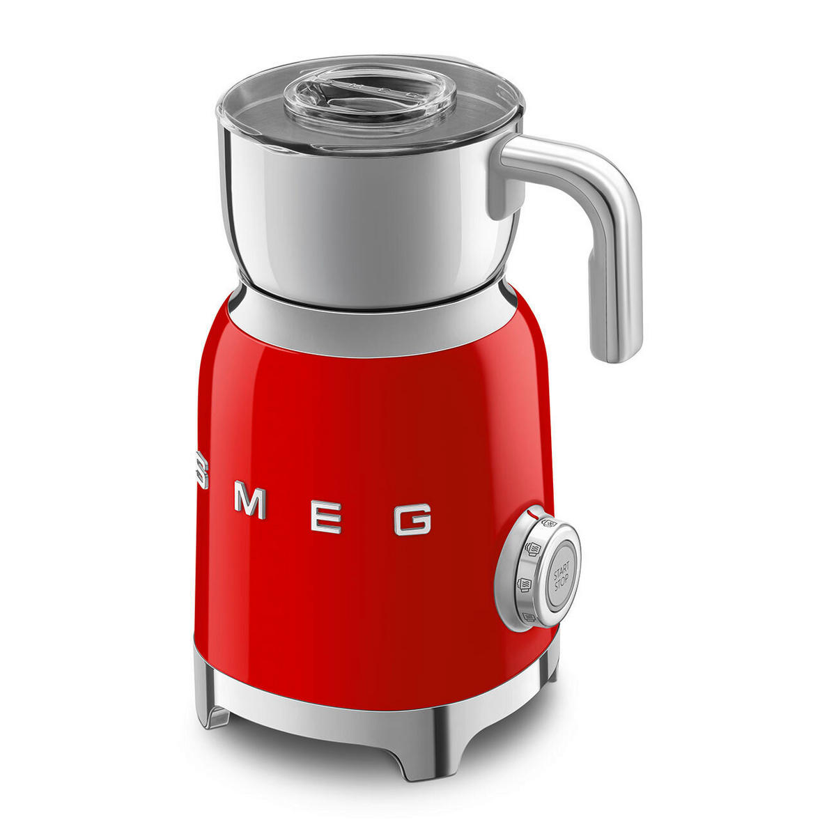 MILCHSCHÄUMER 50's Style  - Rot, Trend, Metall (18.4/25.1/14.2cm) - SMEG