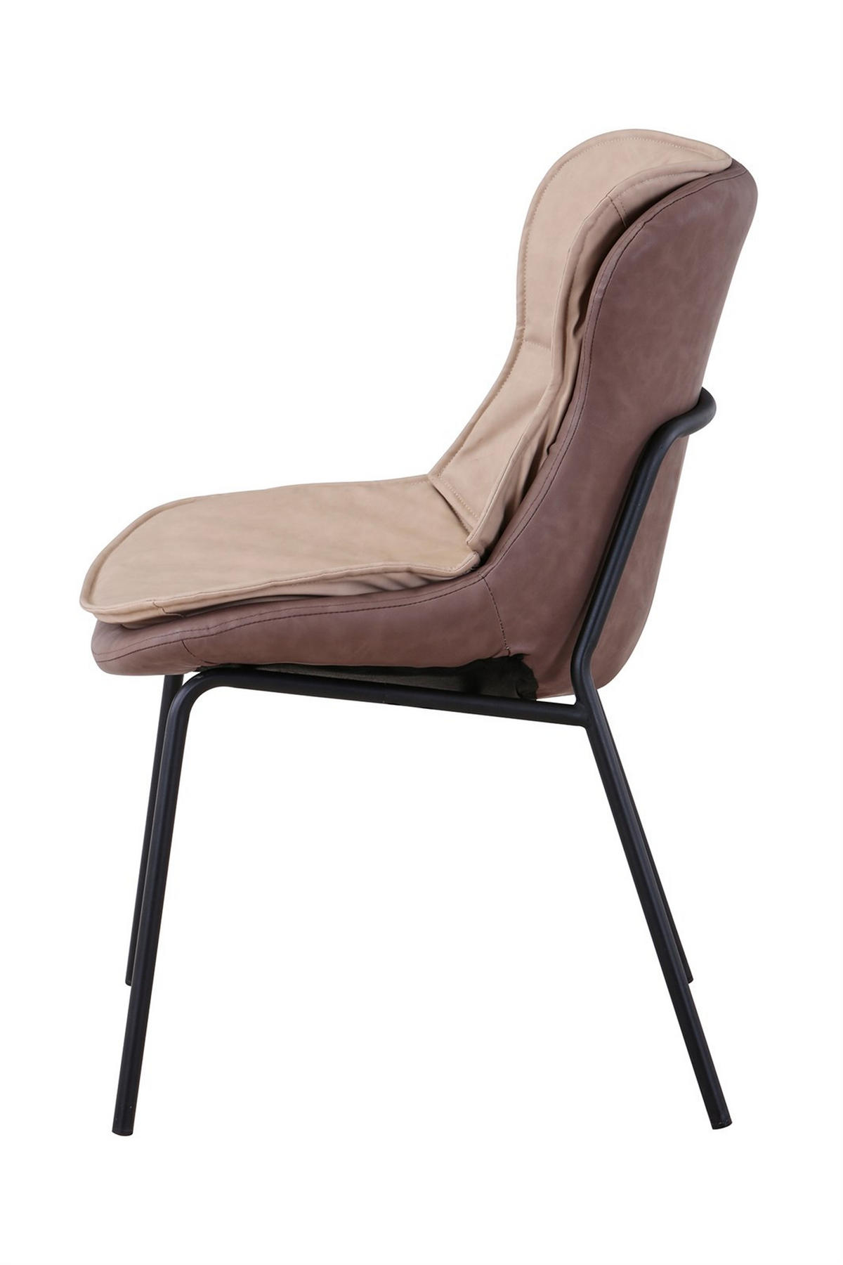 STUHL - Hellbraun/Beige, Design, Textil (54/84/64cm) - Kayoom