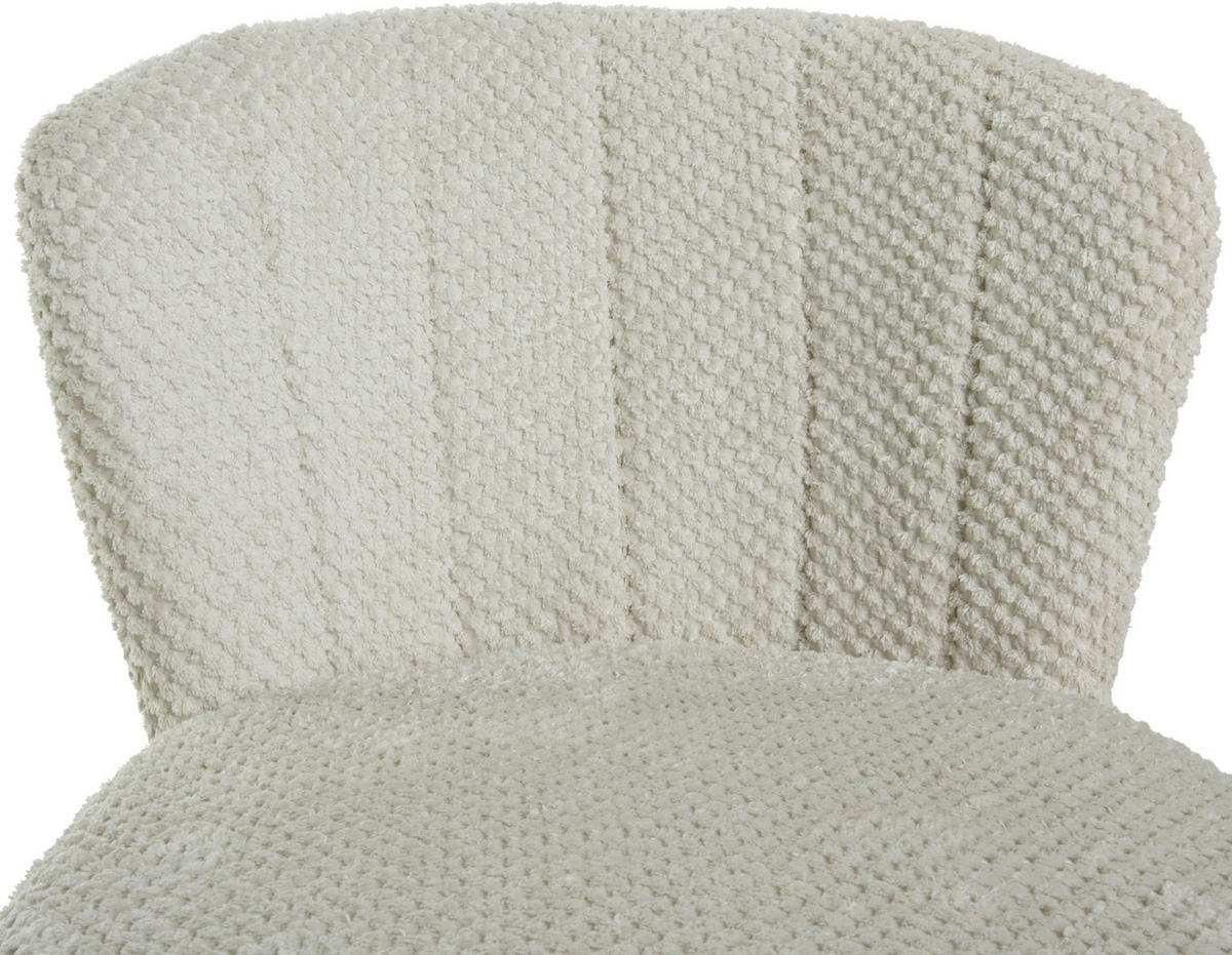 STUHL Struktur Beige Pappel Sperrholz  - Beige/Schwarz, LIFESTYLE, Holz/Textil (55/79/59cm) - Livetastic
