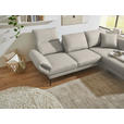 ECKSOFA  in Flachgewebe Naturfarben  255-365/175-224 cm  - Schwarz/Naturfarben, Design, Textil/Metall (255-365/175-224cm) - Dieter Knoll