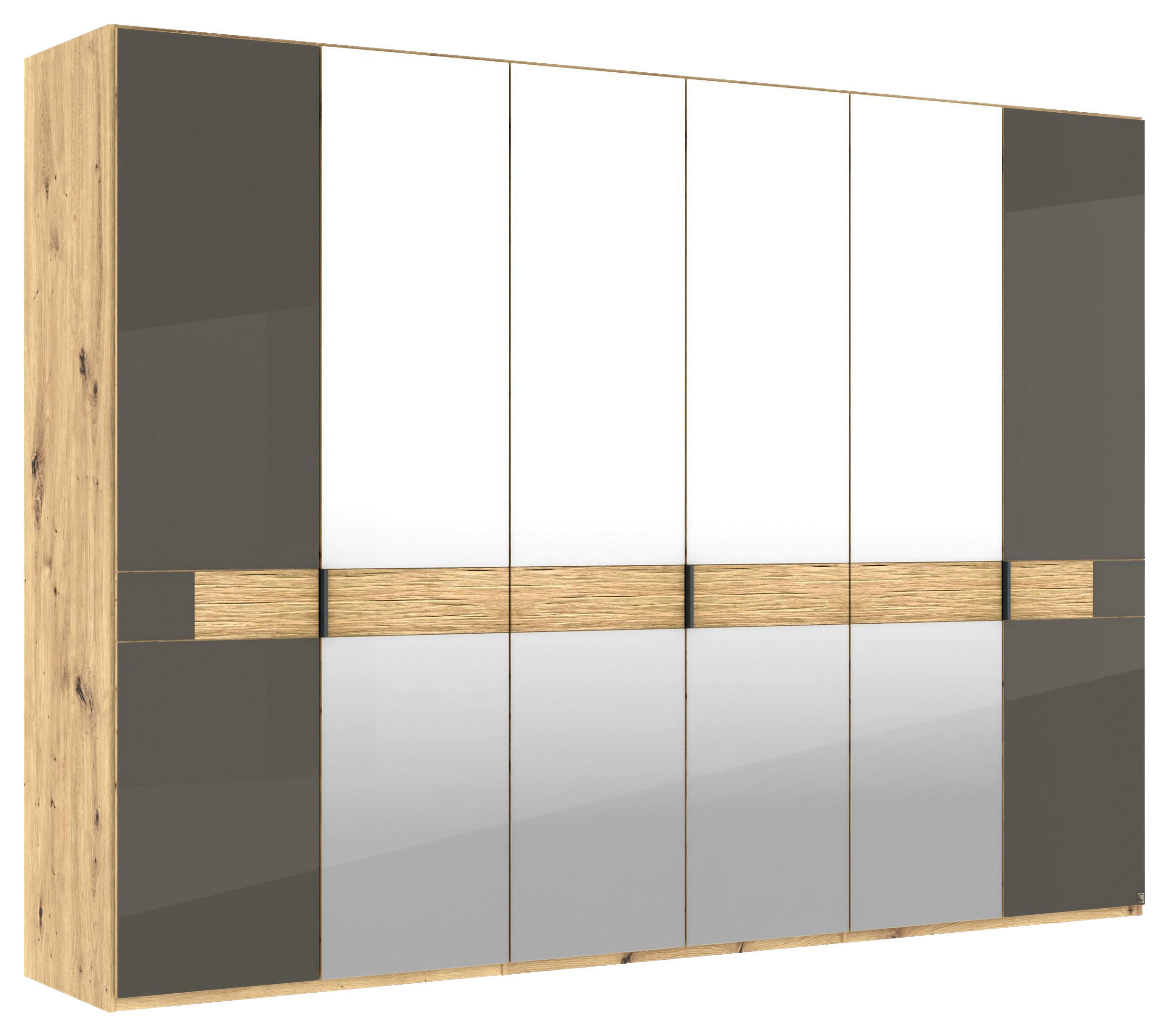 Musterring Drehtürenschrank Braun, Eiche 300x216x58 cm