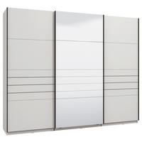 SCHWEBETÜRENSCHRANK 270/217,5/61 cm,  in Weiß, 3 Tür(en)  - Schwarz/Weiß, MODERN, Holzwerkstoff/Metall (270/217,5/61cm) - MID.YOU