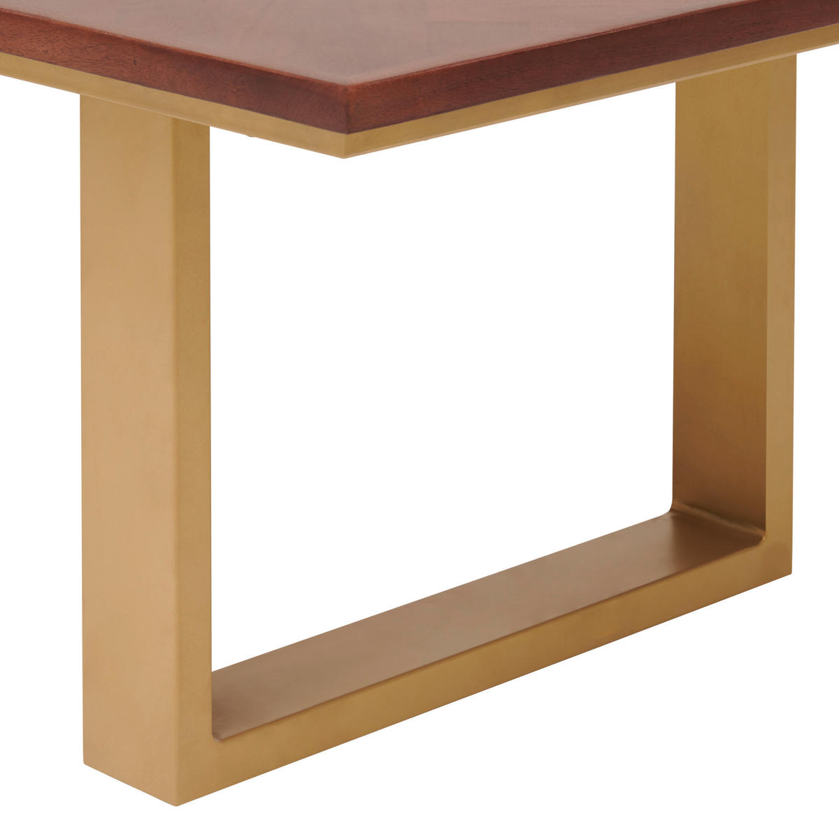 COUCHTISCH in Holz, Metall  - Goldfarben/Walnussfarben, Design, Holz/Metall (120/40/60cm) - MID.YOU