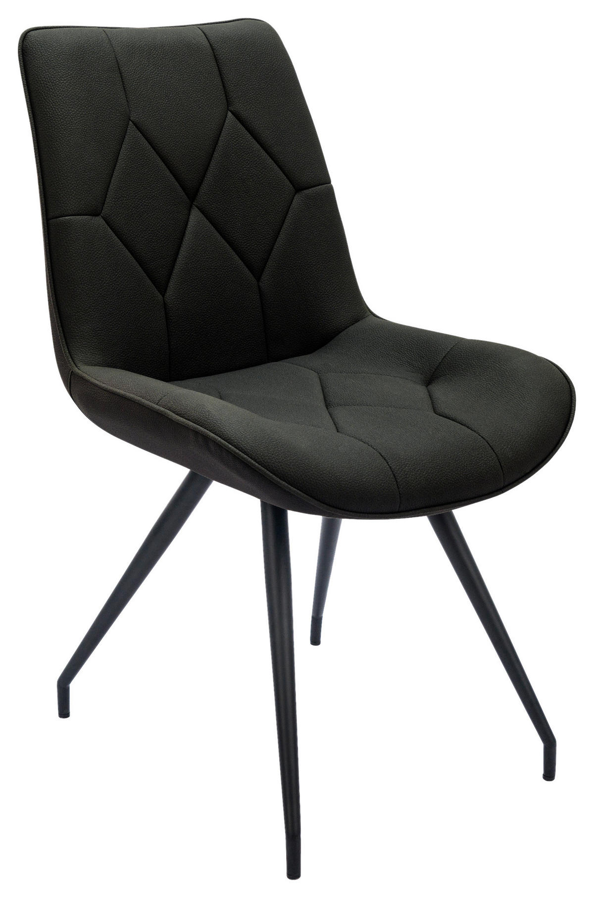 STUHL Webstoff Schwarz  - Schwarz, Design, Textil/Metall (51/89/66cm) - Novel