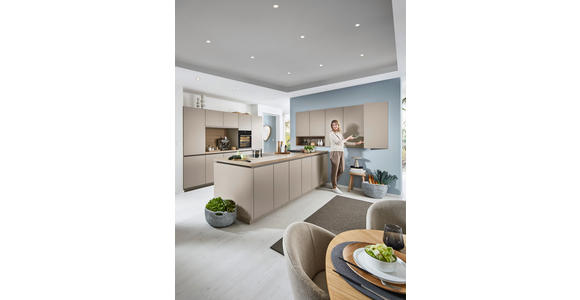 EINBAUKÜCHE - Lavagrau, Design, Holzwerkstoff - Dieter Knoll