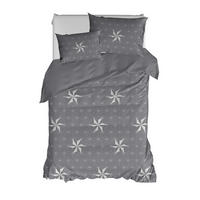 ÁGYNEMŰHUZAT-GARNITÚRA  - fehér/szürke, Basics, textil (140/200cm)