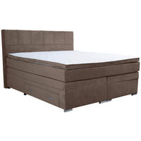 BOXSPRINGBETT 180/200 cm  in Braun  - Chromfarben/Braun, Design, Holz/Holzwerkstoff (180/200cm) - Boxxx
