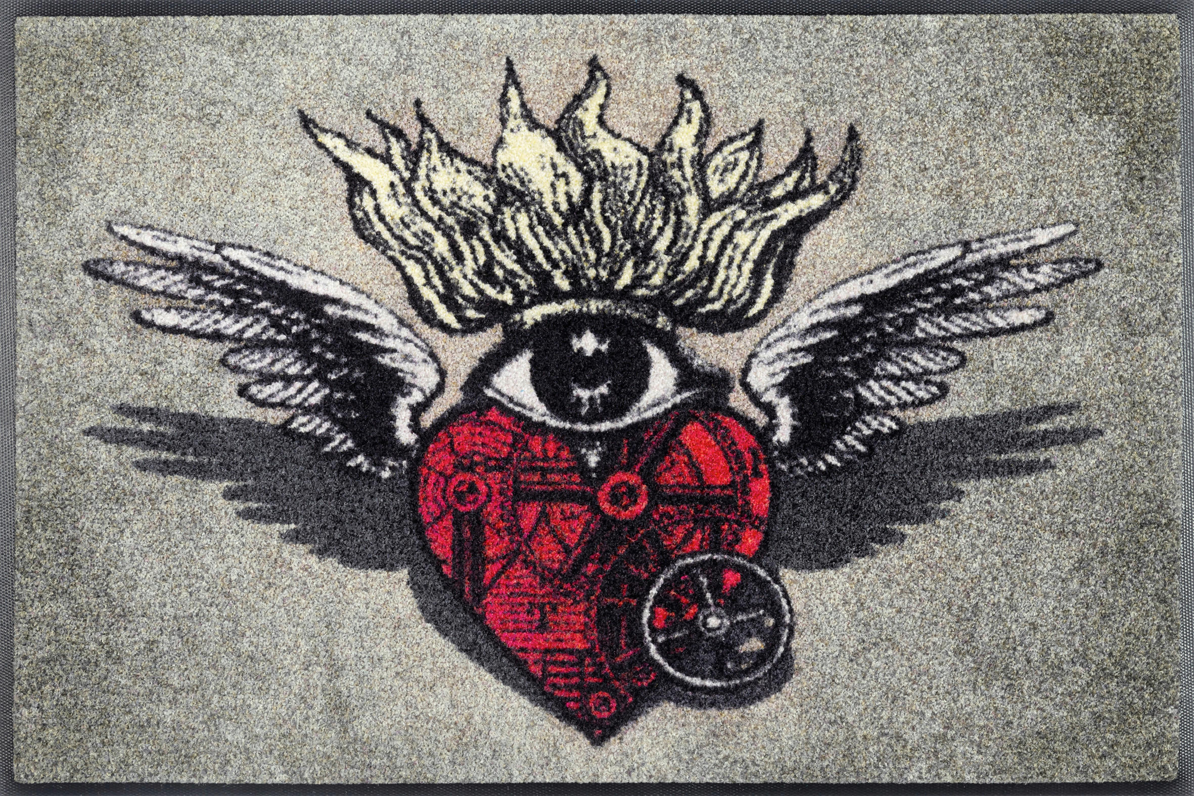 FUßMATTE  50/75 cm  Grau  - Grau, Trend, Kunststoff/Textil (50/75cm) - wash+dry