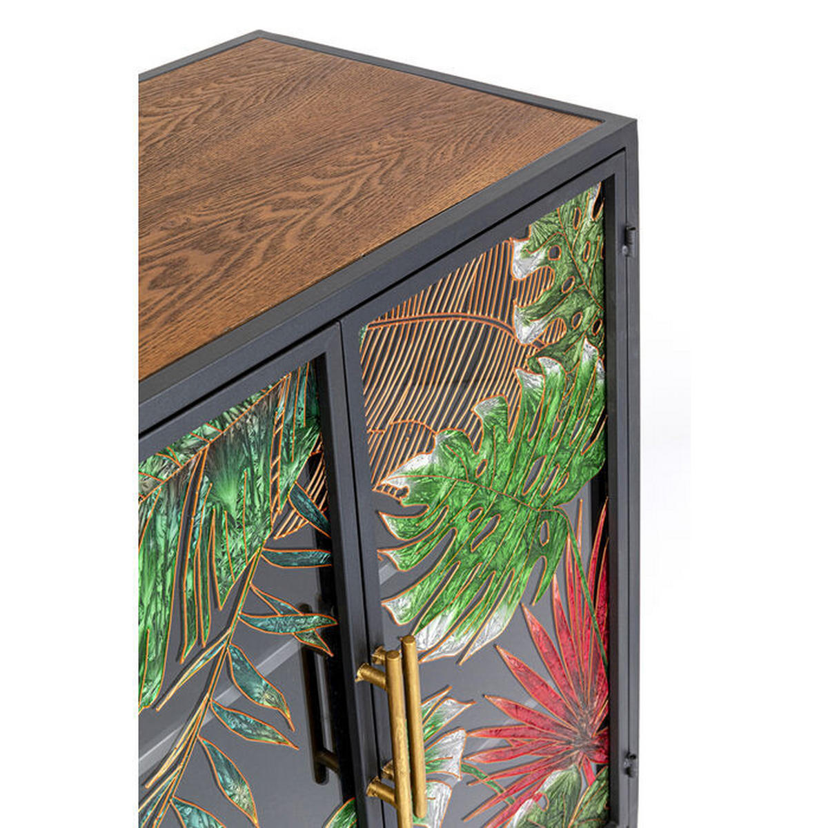 SIDEBOARD 135/95/38 cm  - Goldfarben/Multicolor, Design, Glas/Holz (135/95/38cm) - Ambia Home
