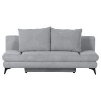 SCHLAFSOFA in Cord Hellgrau  - Hellgrau/Schwarz, Konventionell, Textil/Metall (200/78/95cm) - home24